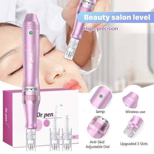 Dr. Pen Ultima M7 — Caneta Elétrica de Microagulhamento com 12 Cartuchos