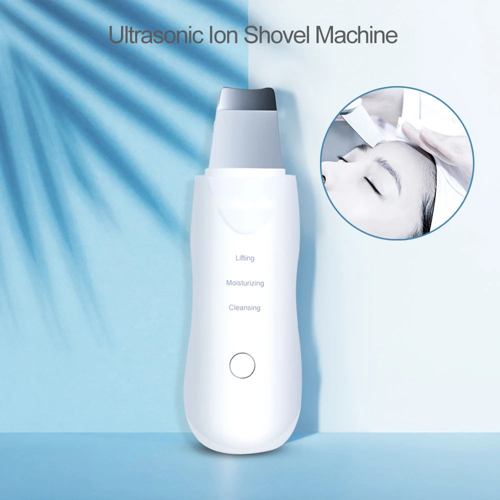 Espátula Ultrassônica Facial — Limpeza Profunda e Esfoliação