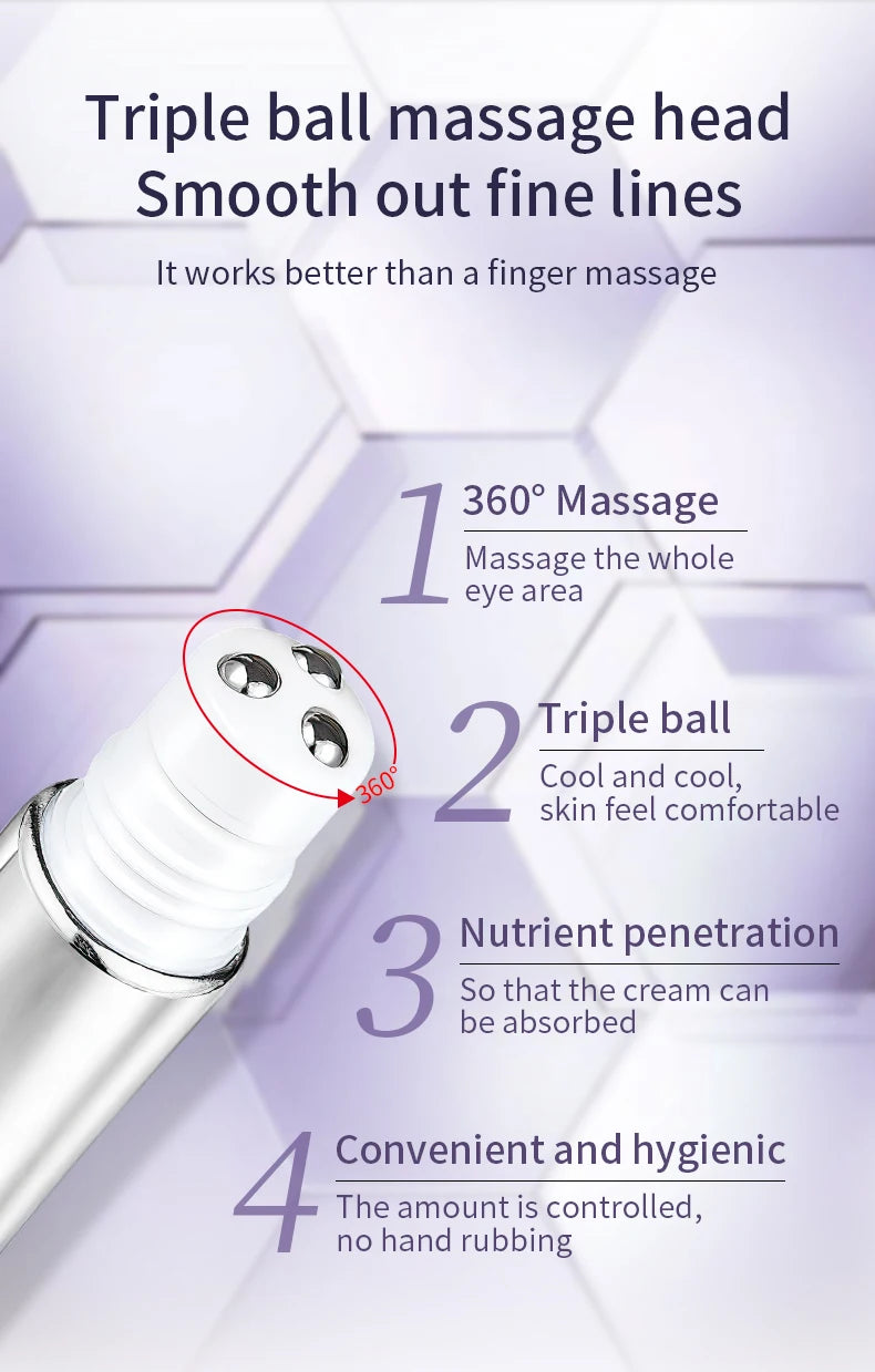 Creme para Área dos Olhos com Roller Massageador