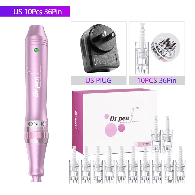 Dr. Pen Ultima M7 — Caneta Elétrica de Microagulhamento com 12 Cartuchos