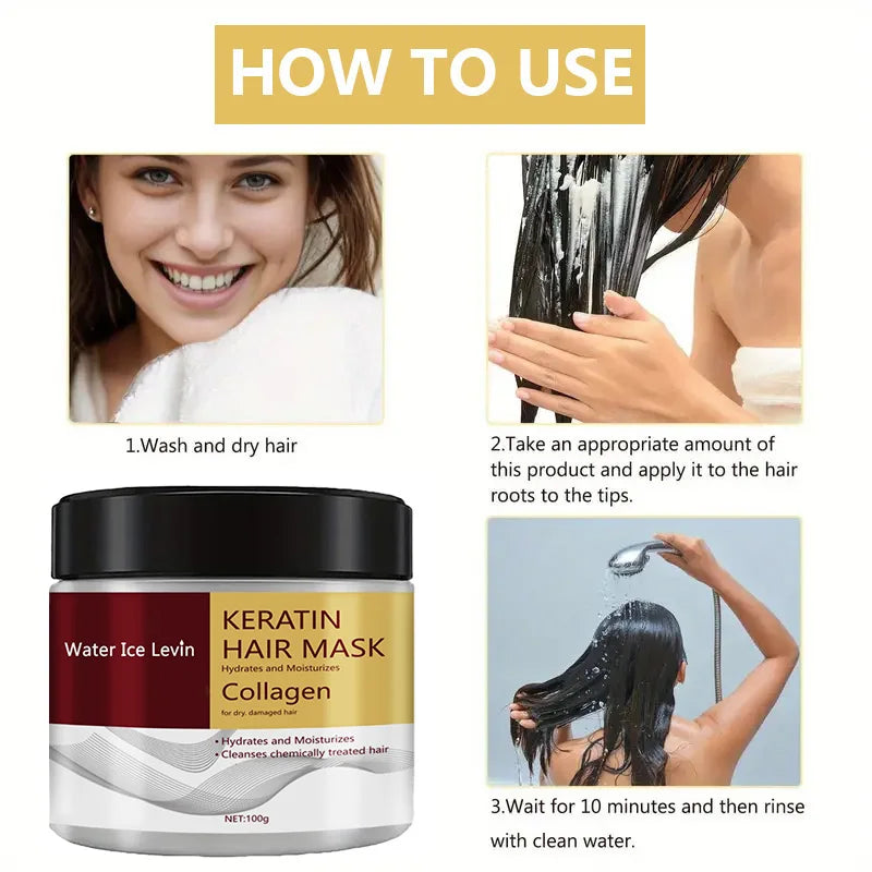 Máscara Capilar de Colágeno e Queratina — Hidratação, Maciez e Controle do Frizz