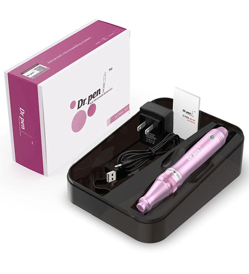 Dr. Pen Ultima M7 — Caneta Elétrica de Microagulhamento com 12 Cartuchos