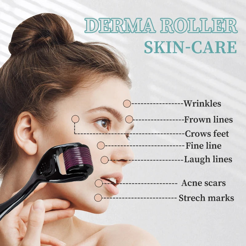 Derma Roller 540 Titanium — Microagulhamento para Skincare e Couro Cabeludo
