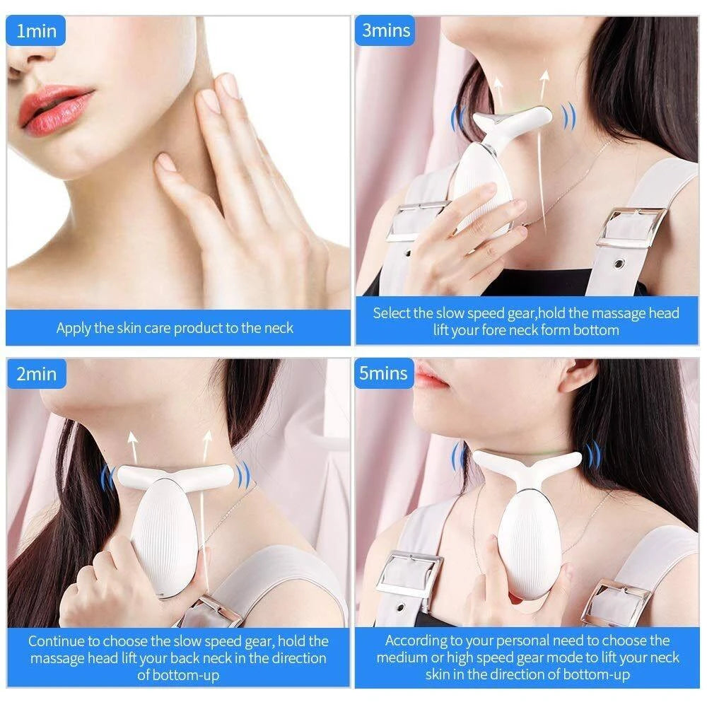 Massageador Facial LED Antirrugas e Antienvelhecimento