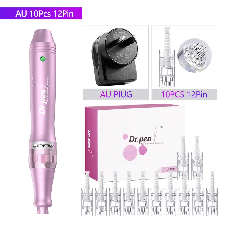 Dr. Pen Ultima M7 — Caneta Elétrica de Microagulhamento com 12 Cartuchos