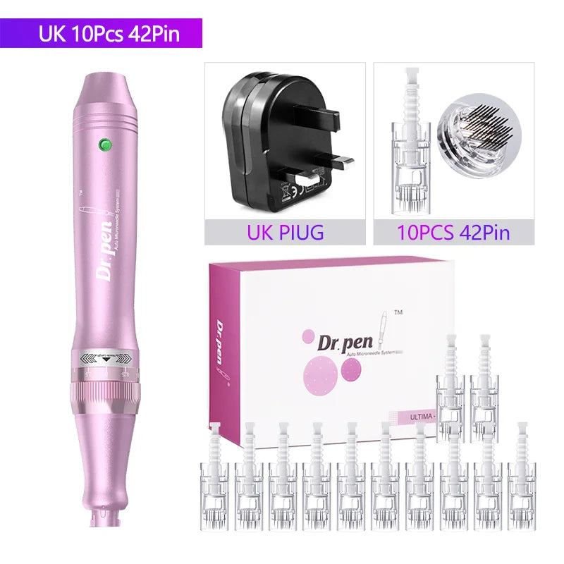 Dr. Pen Ultima M7 — Caneta Elétrica de Microagulhamento com 12 Cartuchos