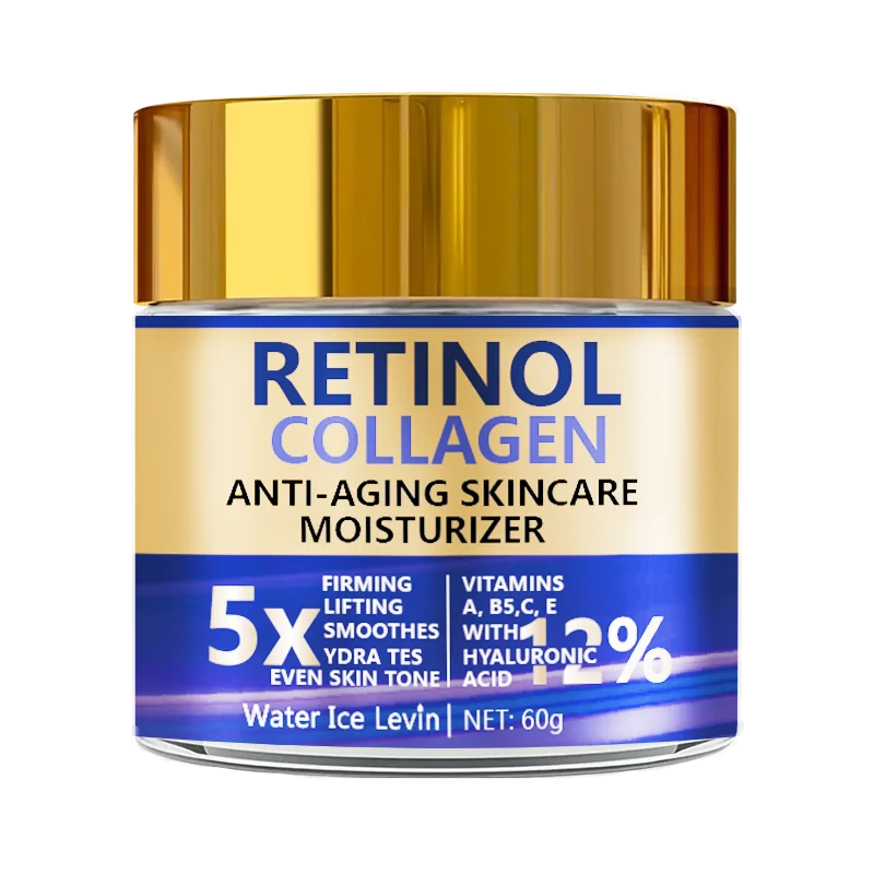 Creme Facial Retinol & Colágeno 60g – Hidratante Firmador Anti-Idade com Ácido Hialurônico
