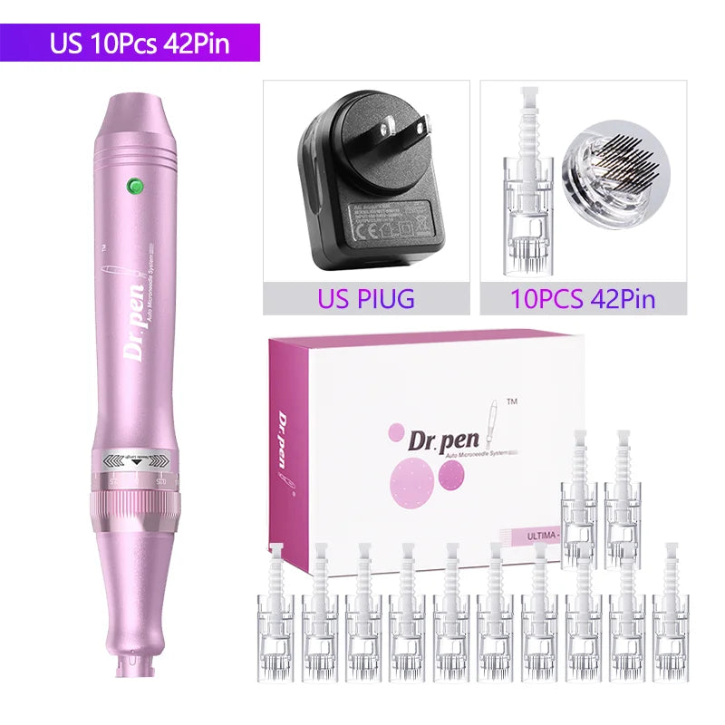 Dr. Pen Ultima M7 — Caneta Elétrica de Microagulhamento com 12 Cartuchos