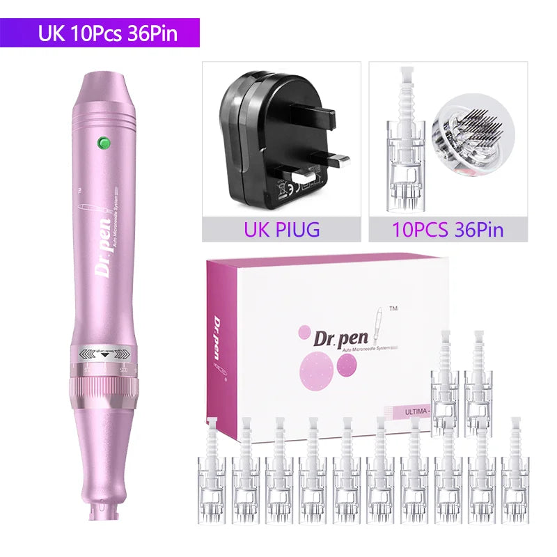 Dr. Pen Ultima M7 — Caneta Elétrica de Microagulhamento com 12 Cartuchos