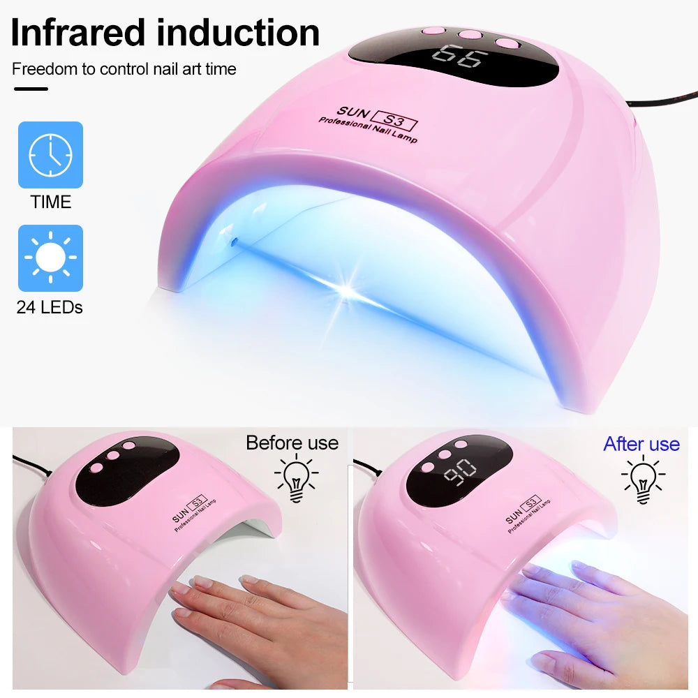 Cabine LED/UV 24W — Secador de Unhas para Esmalte em Gel