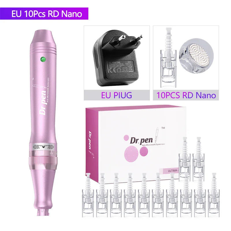 Dr. Pen Ultima M7 — Caneta Elétrica de Microagulhamento com 12 Cartuchos