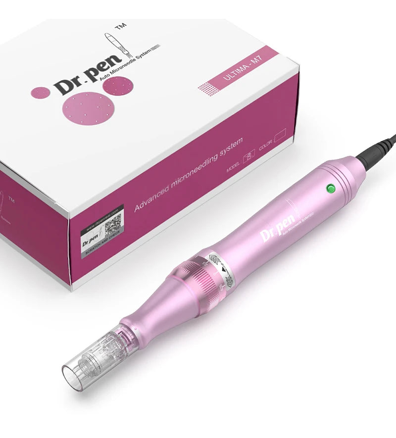 Dr. Pen Ultima M7 — Caneta Elétrica de Microagulhamento com 12 Cartuchos
