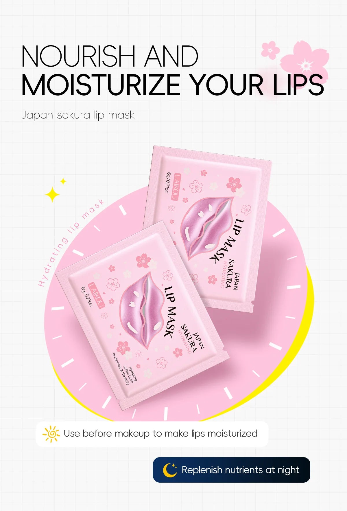 LAIKOU Lip Mask — Máscara Hidratante para os Lábios