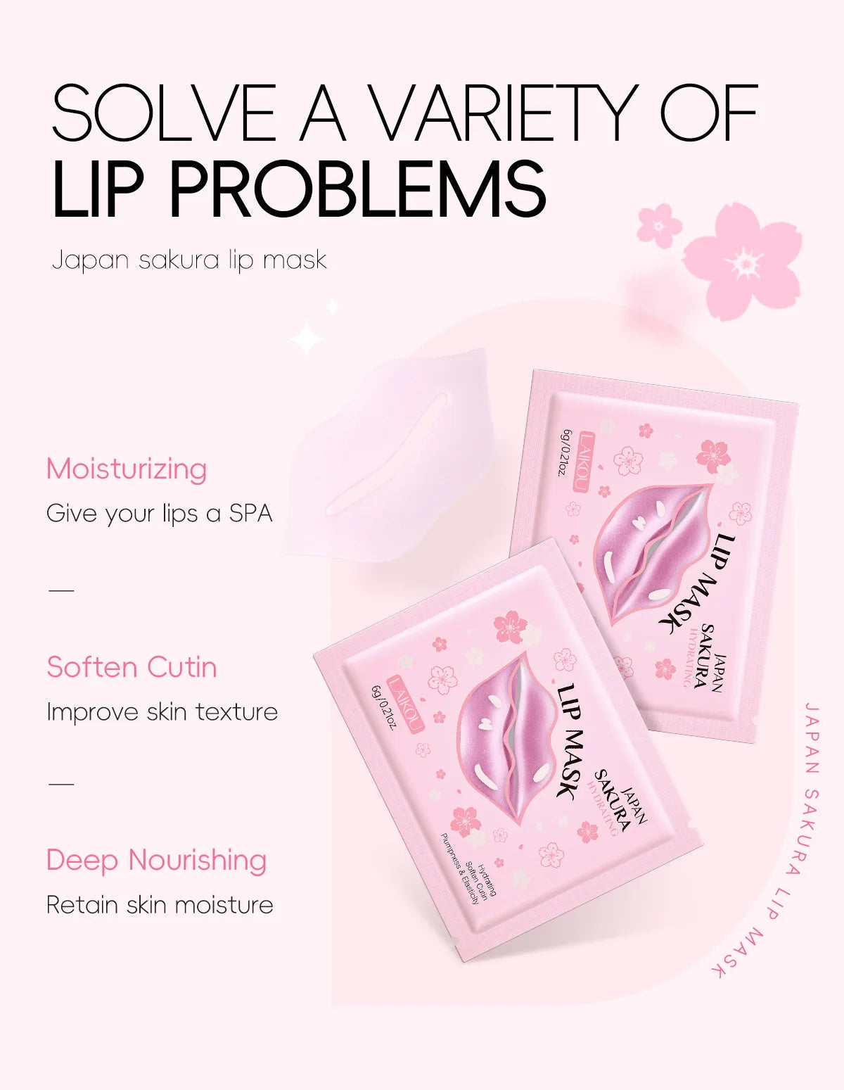 LAIKOU Lip Mask — Máscara Hidratante para os Lábios