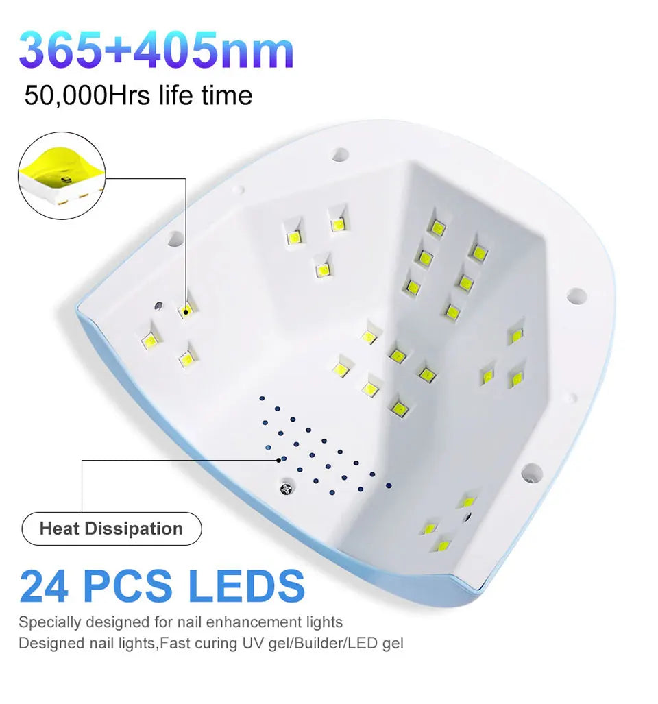 Cabine LED/UV 24W — Secador de Unhas para Esmalte em Gel