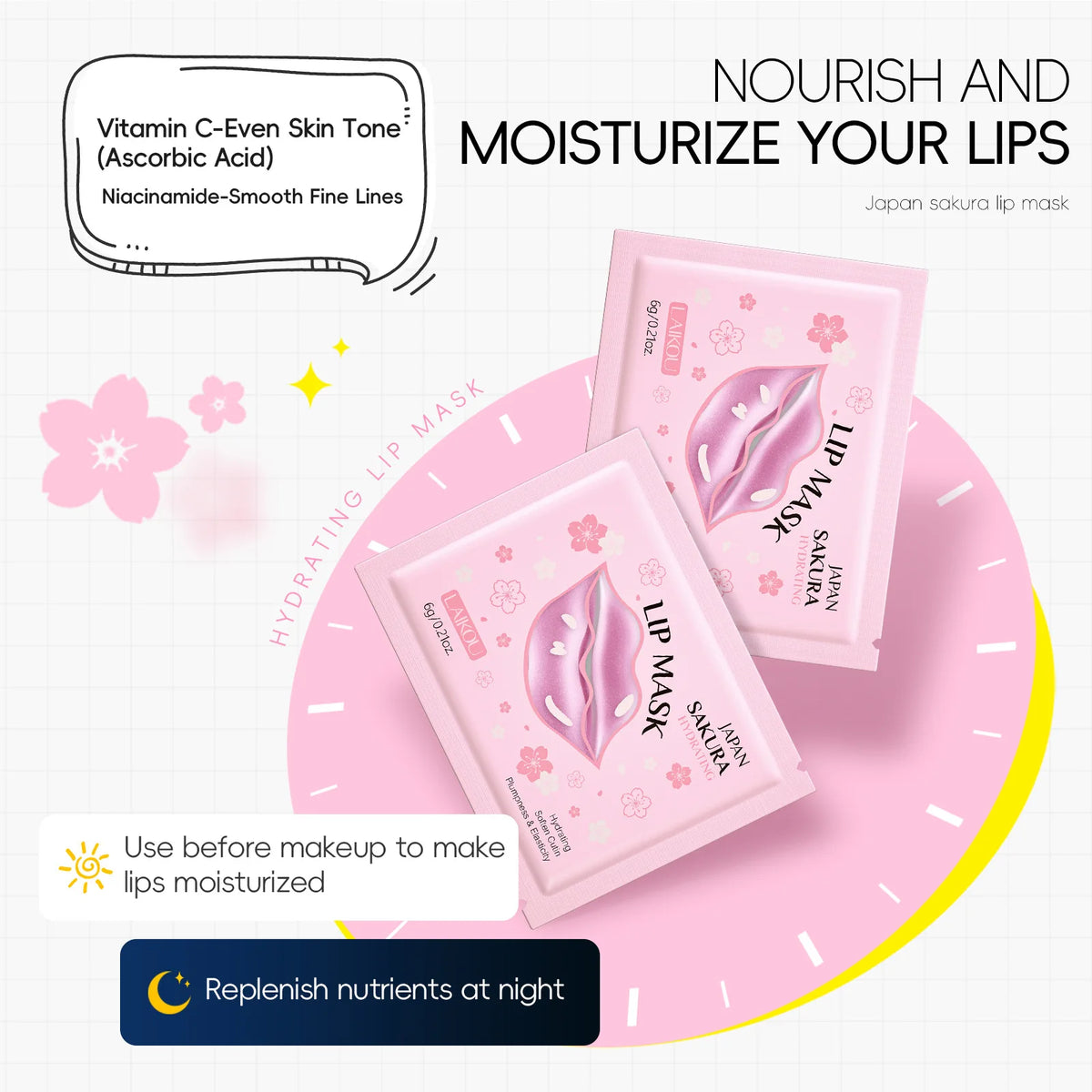 LAIKOU Lip Mask — Máscara Hidratante para os Lábios