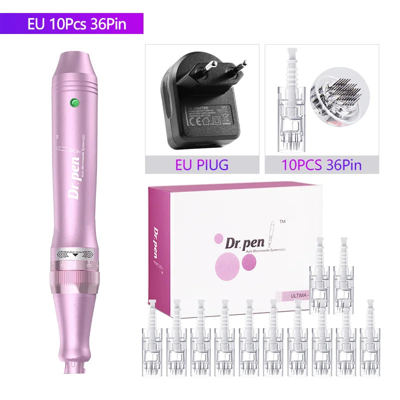 Dr. Pen Ultima M7 — Caneta Elétrica de Microagulhamento com 12 Cartuchos