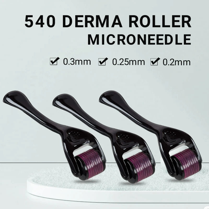 Derma Roller 540 Titanium — Microagulhamento para Skincare e Couro Cabeludo