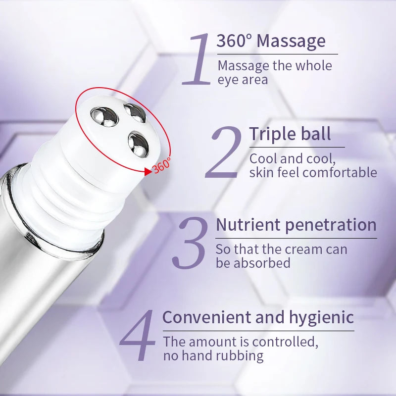Creme para Área dos Olhos com Roller Massageador