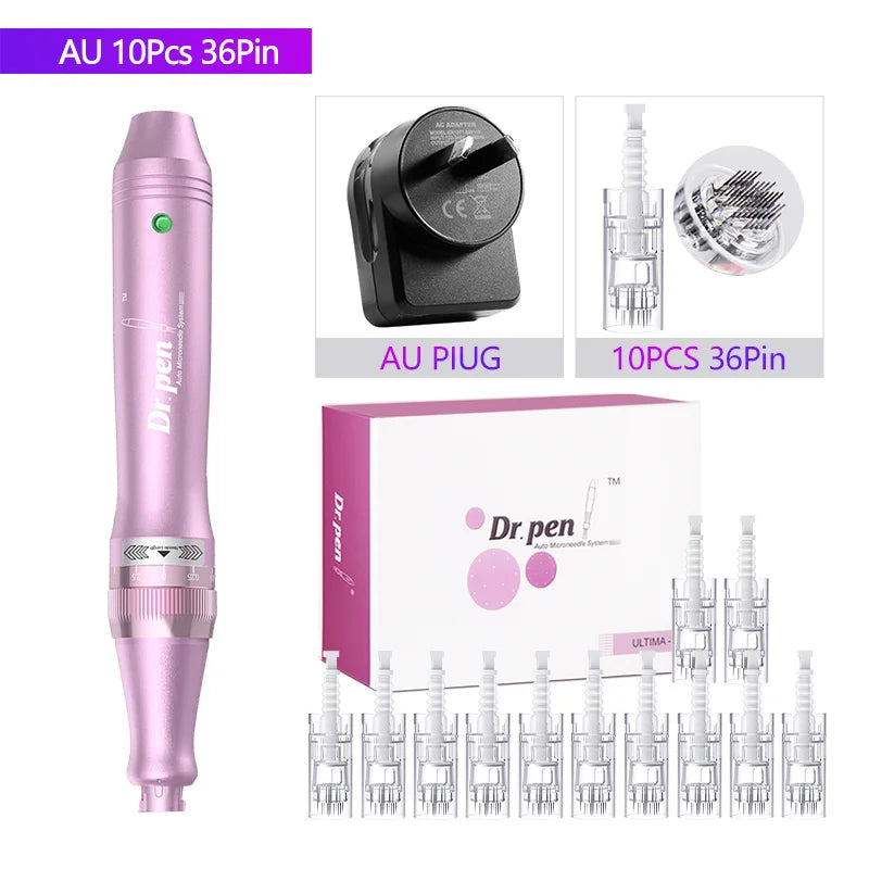 Dr. Pen Ultima M7 — Caneta Elétrica de Microagulhamento com 12 Cartuchos