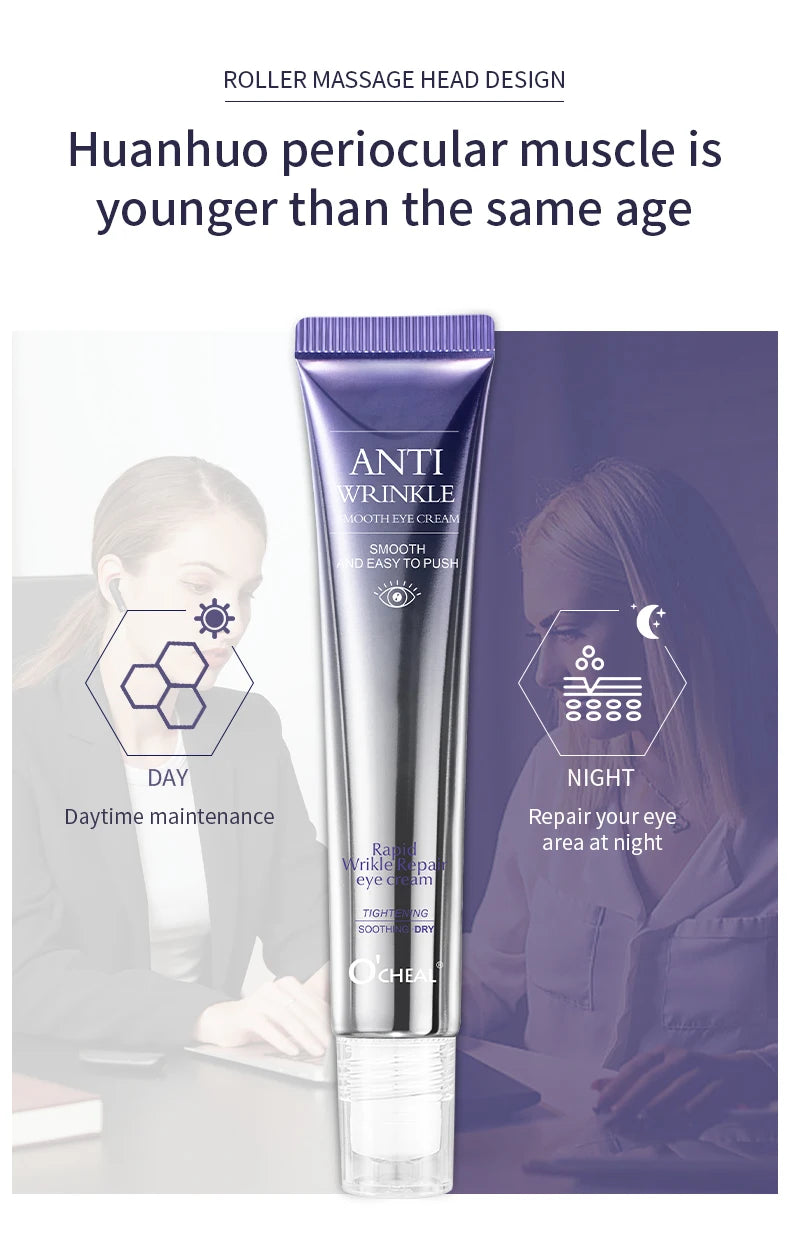 Creme para Área dos Olhos com Roller Massageador